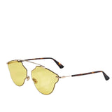 Christian Dior Yellow Goldtone So Real Pop Sunglasses