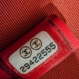 Chanel Red Quilted Caviar Leather Multi Pocket Zip Bag