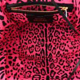 Dolce & Gabbana Natural Straw Kendra Scarf Tote Bag Leopard Print Interior