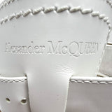 Alexander McQueen White Leather Rave Buckle Boots 37.5