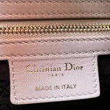 Christian Dior Light Pink Lambskin Cannage Medium Lady Dior Bag