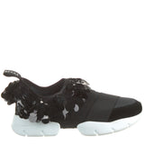 Emilio Pucci Black City One Sequin Ruffle Sneakers