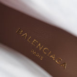 Balenciaga White Knife Dollar 110 Stretch Fabric Over-The-Knee Boots 36.5
