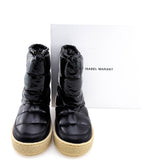 Isabel Marant Black Vinyl Zerik Snow Boots 36