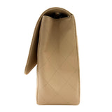 Chanel Beige Caviar Quilted Classic Jumbo Flap Bag