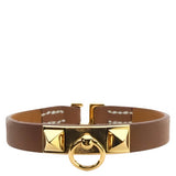 Hermes Gold Swift Leather Rivale Mini Bracelet