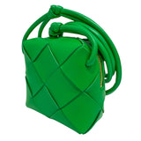 Bottega Veneta Parakeet Green Lambskin Leather Mini Cassette Camera Bag