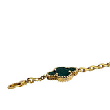 Van Cleef & Arpels 18K Yellow Gold Green Malachite Bracelet JG897114