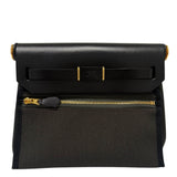 Hermes Ebene Military Toile Vache Hunter Herbag Zip Retourne 20