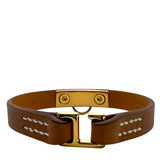Hermes Gold Swift Leather Rivale Mini Bracelet