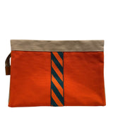 Hermes Feu Canvas Hermes Travel Cosmetic Pouch