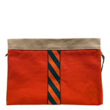 Hermes Feu Canvas Hermes Travel Cosmetic Pouch