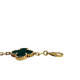 VCA Van Cleef & Arpels 18K Yellow Gold Green Malachite Bracelet JG897114