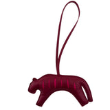 Hermes Lambskin Rooroo Tiger Bag Charm Ruby/Rose Mexico