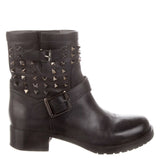 Valentino Noir Rockstud Short Motorcycle Boots