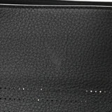 Balenciaga Black Calfskin Leather Papier Za Blackout B4 Perforated Leather Tote