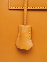 Box Leather Palladium Plated Kelly Sellier 32 Natural Bag.