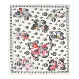 Skulls and Butterflies Print Silk Scarf.