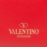 Calfskin Leather Rockstud Double Handle Tote Bag Red - LUXYBIT