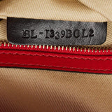 Calfskin Leather Rockstud Double Handle Tote Bag Red - LUXYBIT