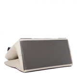 Balenciaga Ecru Canvas Leather Navy Cabas XL Tote Bag