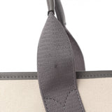 Balenciaga Ecru Canvas Leather Navy Cabas XL Tote Bag