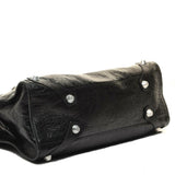 Balenciaga Black Mute City Small Tote Bag Bottom View