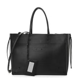 Balenciaga Black Papier Za Blackout B4 Perforated Tote