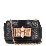 Christian Louboutin Black Snakeskin Sweet Charity Bag - Luxybit