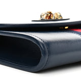 Gucci Blue Leather Rajah Web Chain Mini Shoulder Bag