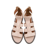 Givenchy Rose Poudre Leather D Chain Low Gladiator Sandals