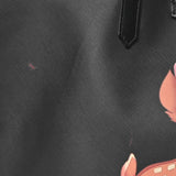 Black Textured Coated Canvas Bambi Antigona Large Tote Bag - LUXYBIT