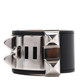 Hermes Black Noir Collier de Chien Bracelet