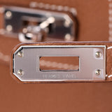 Hermes Gold Togo Leather Palladium Plated Mini Birkin 25 Bag