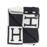 Hermes Avalon Throw H Blanket Gris Fonce