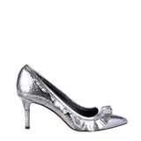 ISABEL MARANT Poween ruffled metallic cracked-leather pumps