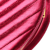 Saint Laurent Pink Chevron Monogram Small Love Heart Chain Bag