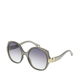 Chloe Grey Vera Scallop Round Sunglasses