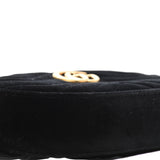 Gucci Black Velvet Matelasse GG Marmont Waist Belt Bag 85 34