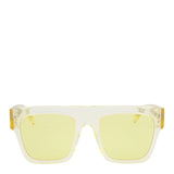 Stella McCartney Yellow Tinted Logo Square Sunglasses
