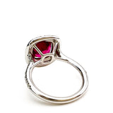Tiffany & Co Platinum Soleste Rubellite Ruby Diamond Ring