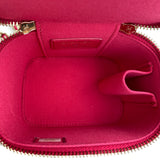 Chanel Pink Quilted Lambskin Top Handle Mini Vanity Case Chain Bag