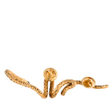 Saint Laurent Goldtone Snake and Pearl Brooch