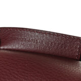 Balenciaga Bordeaux Red Calfskin Leather Papier Za Blackout B4 Perforated Leather Tote