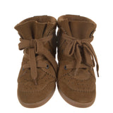 Isabel Marant Brown Suede Bobby Wedge Sneakers