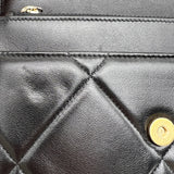 Chanel Black Lambskin Chanel 19 Wallet On Chain WOC Bag