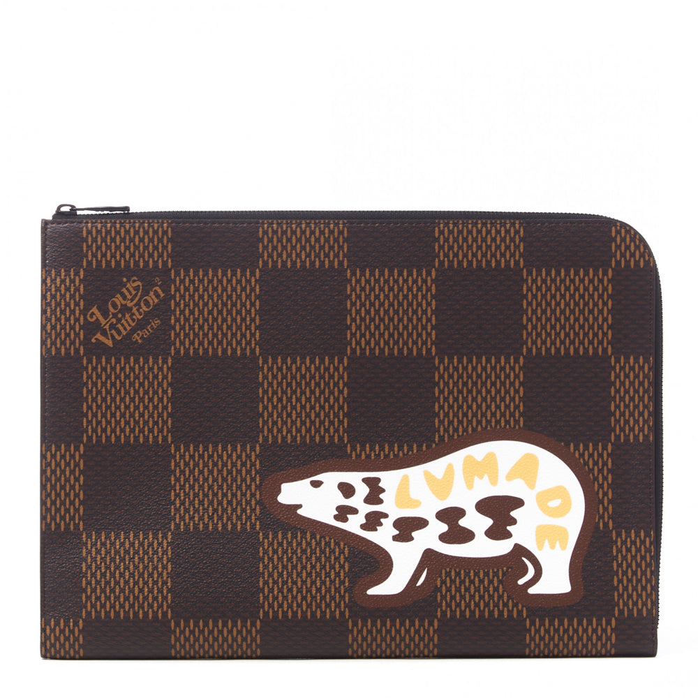 Louis Vuitton N60390 Giant Damier Ebene Canvas L-Zip Laptop Pochette Jour GM  in Playful Bear ( TV2250) - The Attic Place