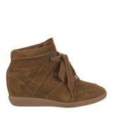 Isabel Marant Brown Suede Bobby Wedge Sneakers