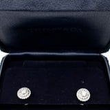 Tiffany & Co Platinum Soleste Diamond Earrings Carat .30