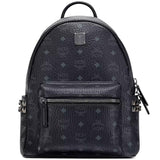 Visetos Coated Canvas Stark Side Stud Backpack Black.